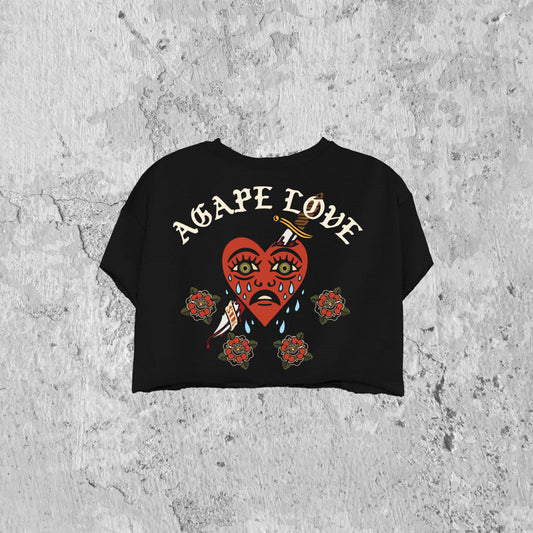 Women's Agape Love Cropped Shirt (4 colorway)