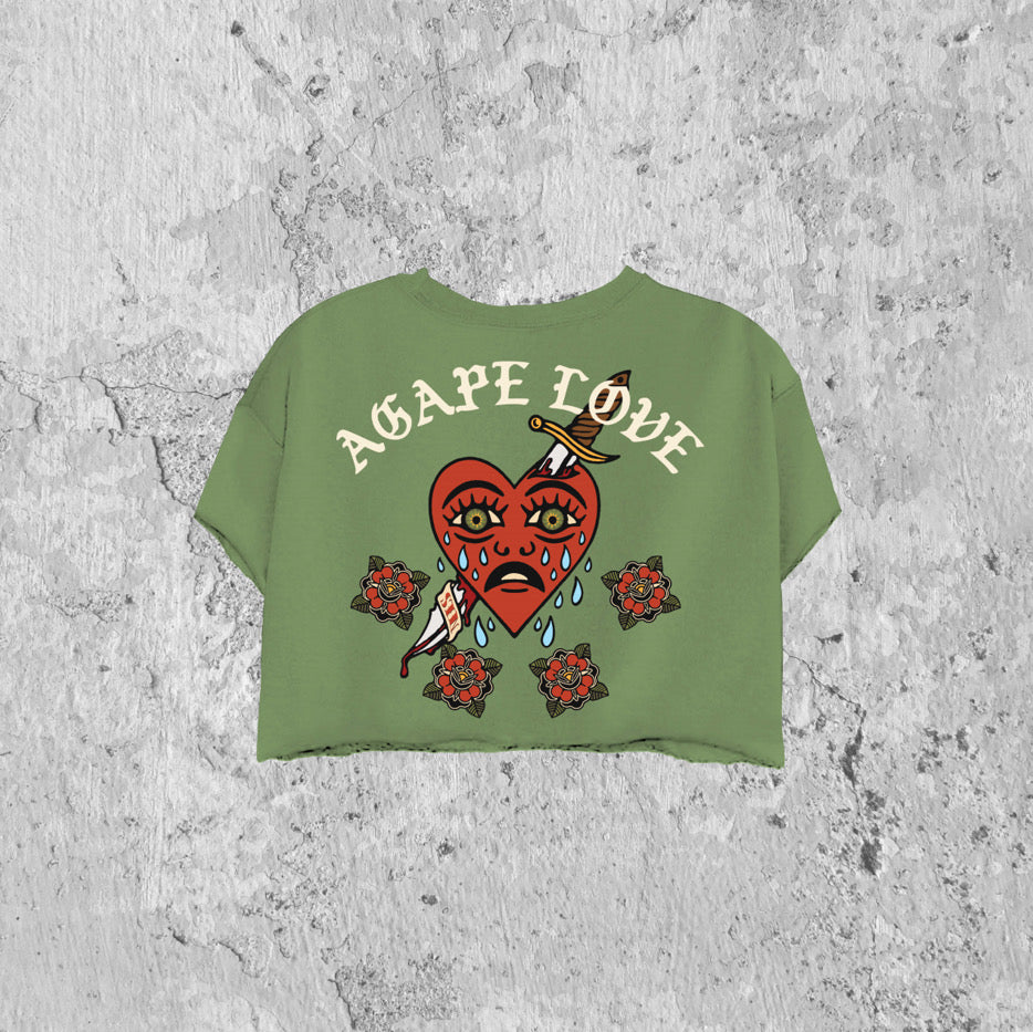 Women's Agape Love Cropped Shirt (4 colorway)