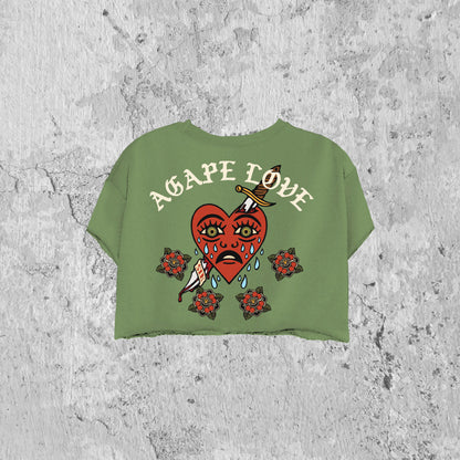 Women's Agape Love Cropped Shirt (4 colorway)