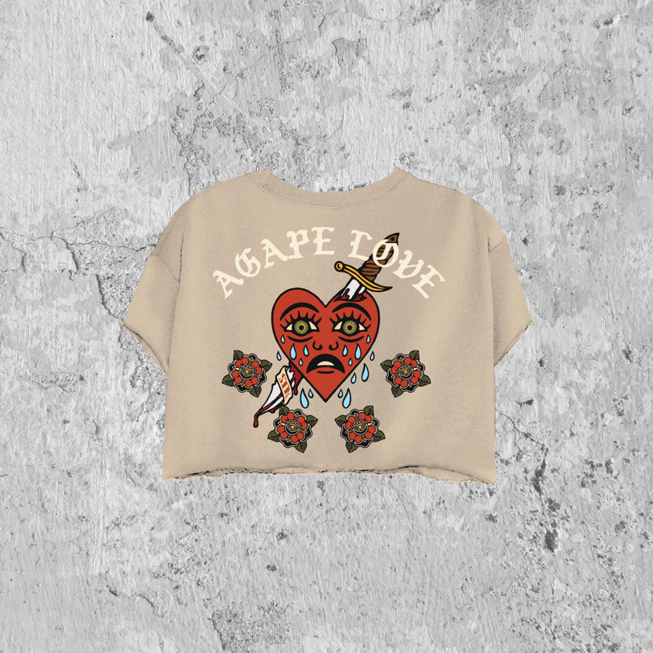 Women's Agape Love Cropped Shirt (4 colorway)