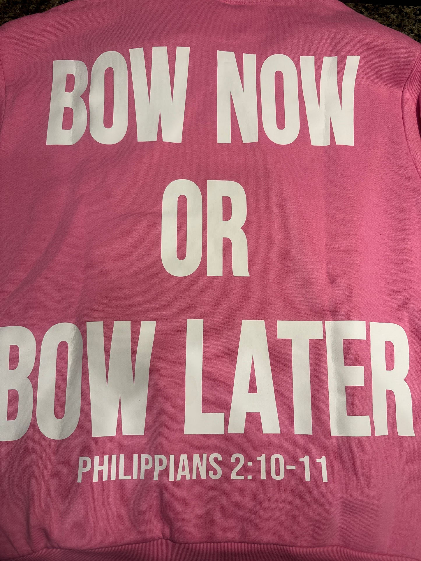 Bow now or Bow Later