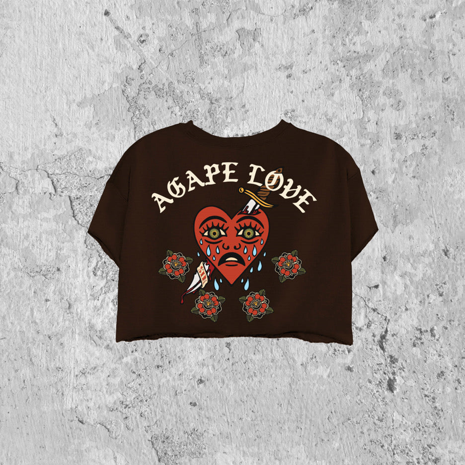 Women's Agape Love Cropped Shirt (4 colorway)