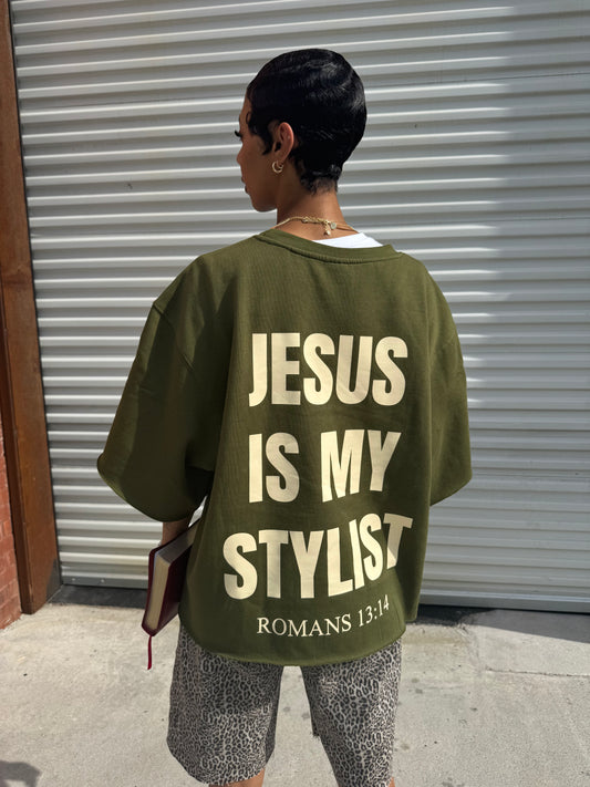 Jesus Is My Stylist Heavy Weight 3/4 Sleeve